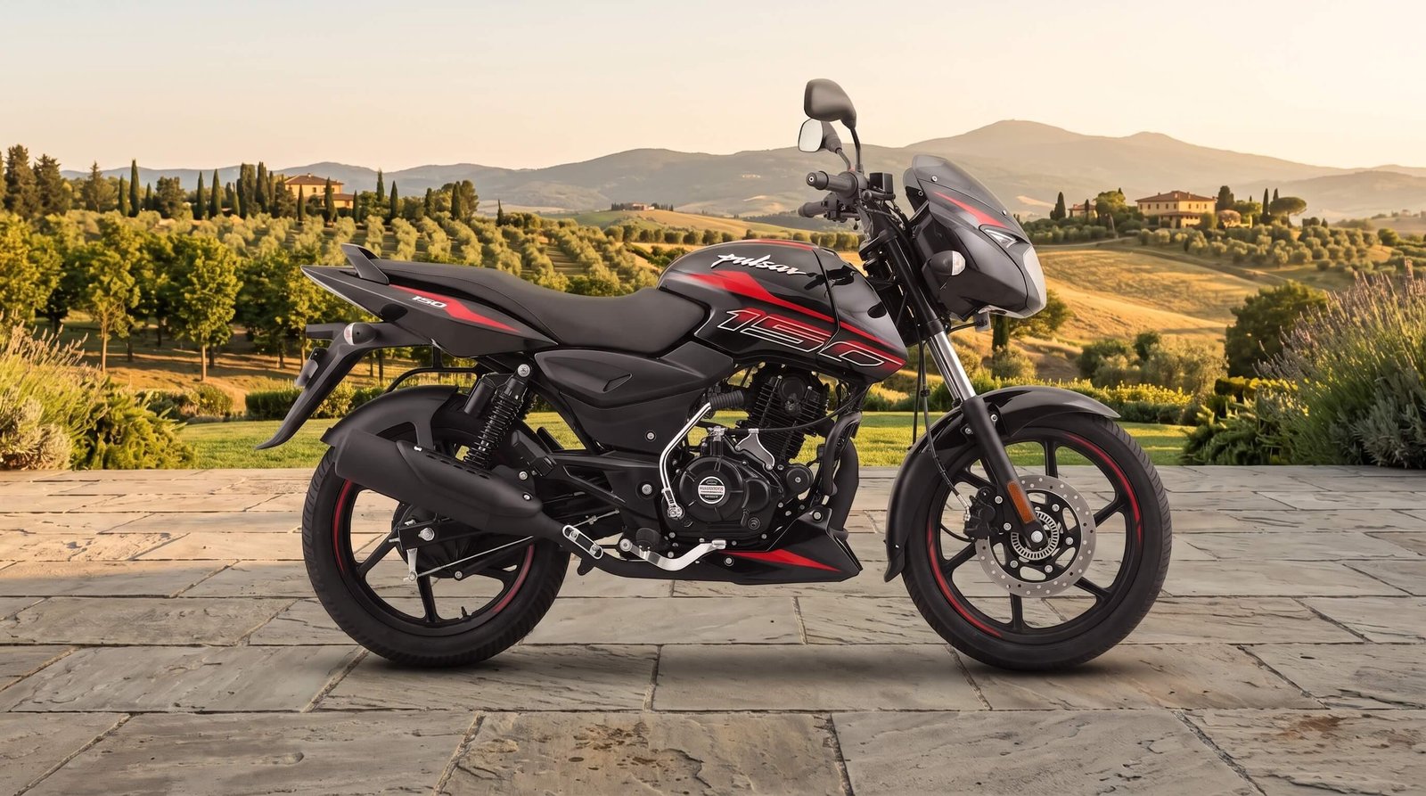 Bajaj Pulsar SD Single Disc 150cc — 2024 Black & Red