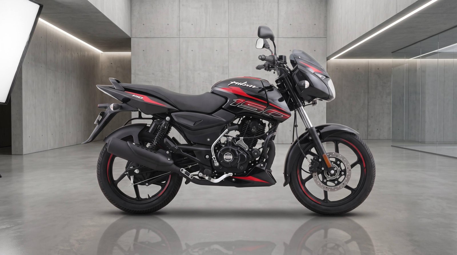 Bajaj Pulsar SD Single Disc 150cc — 2024 Black & Red