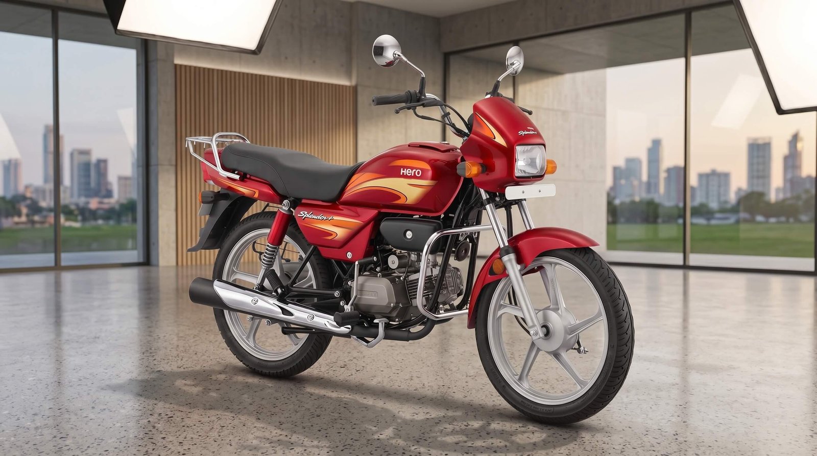 Hero Splendor Plus 100cc — 2018 Red