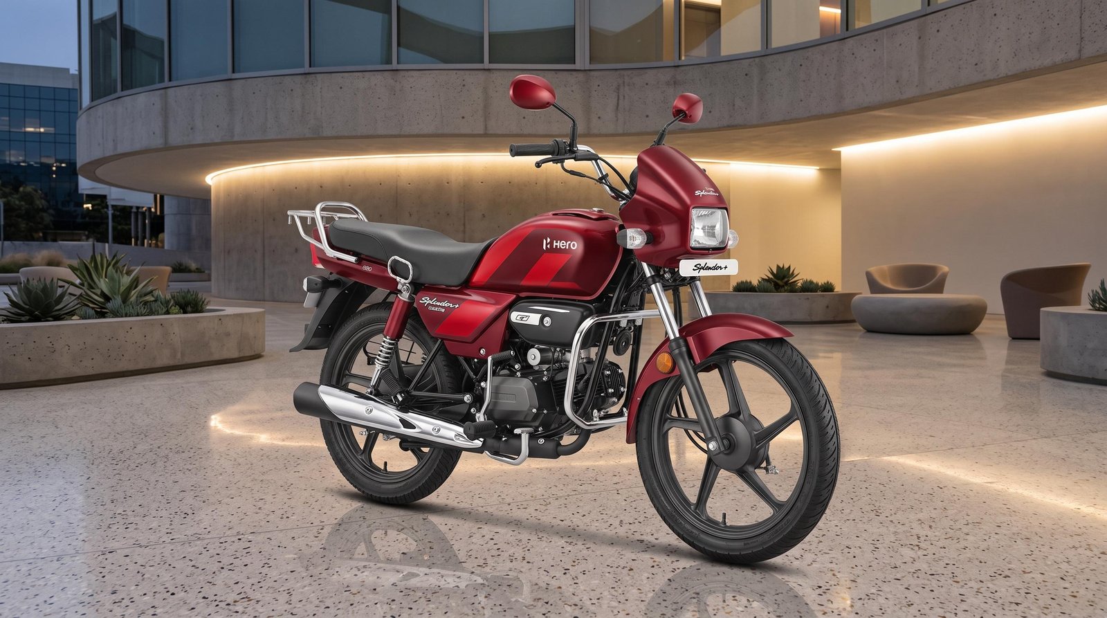 Hero Splendor Plus 100cc — 2025 Red