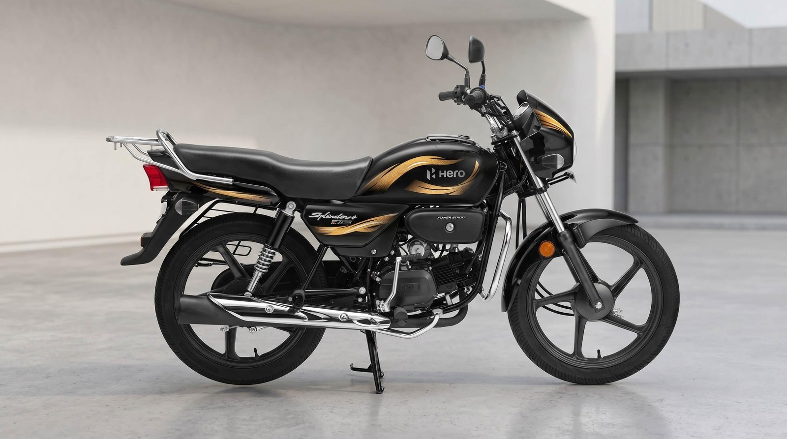 Hero Splendor Plus Digital Meter 100cc — 2024 Black