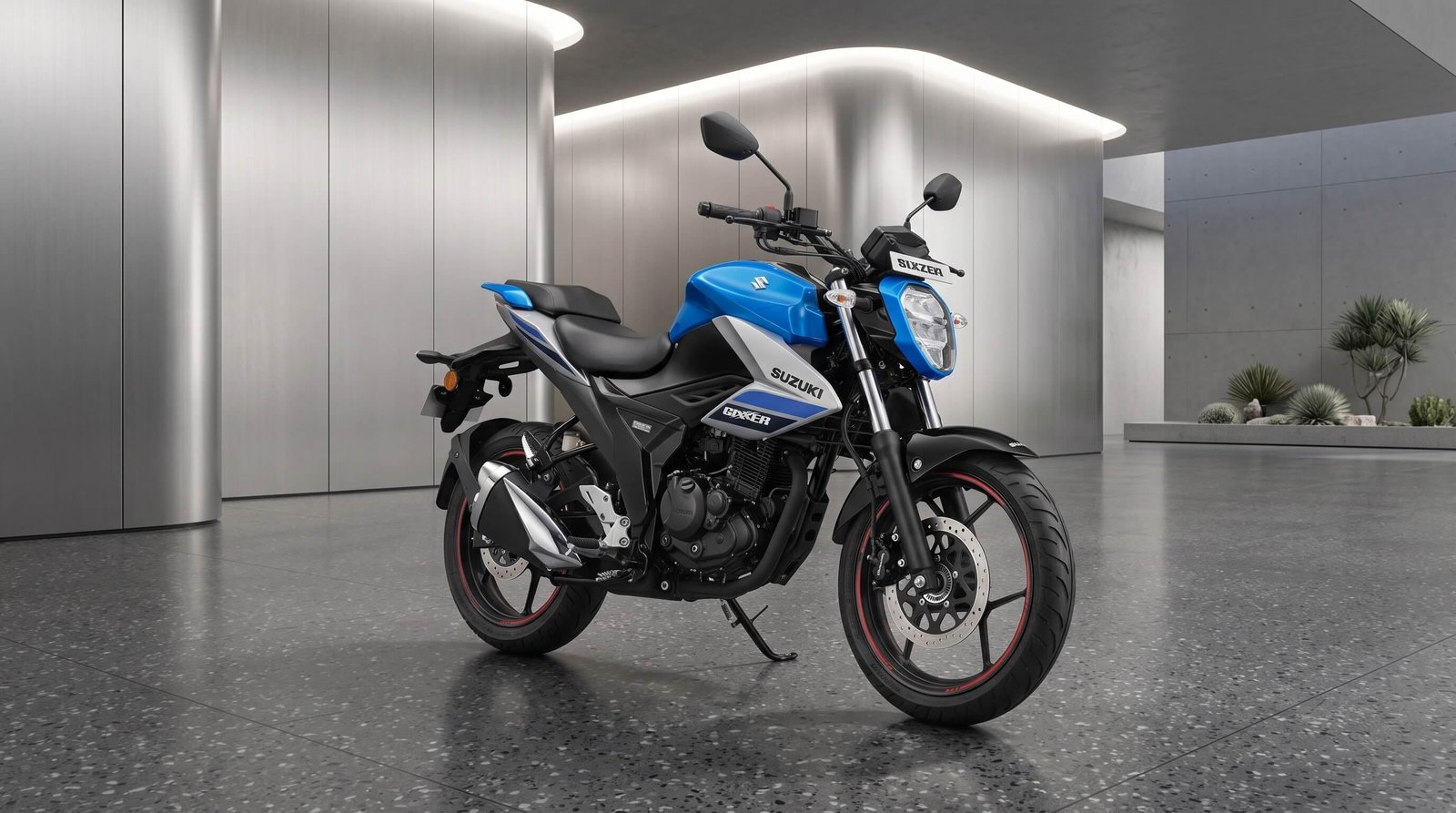 Suzuki Gixxer FI Disc 2026 Blue White 155cc