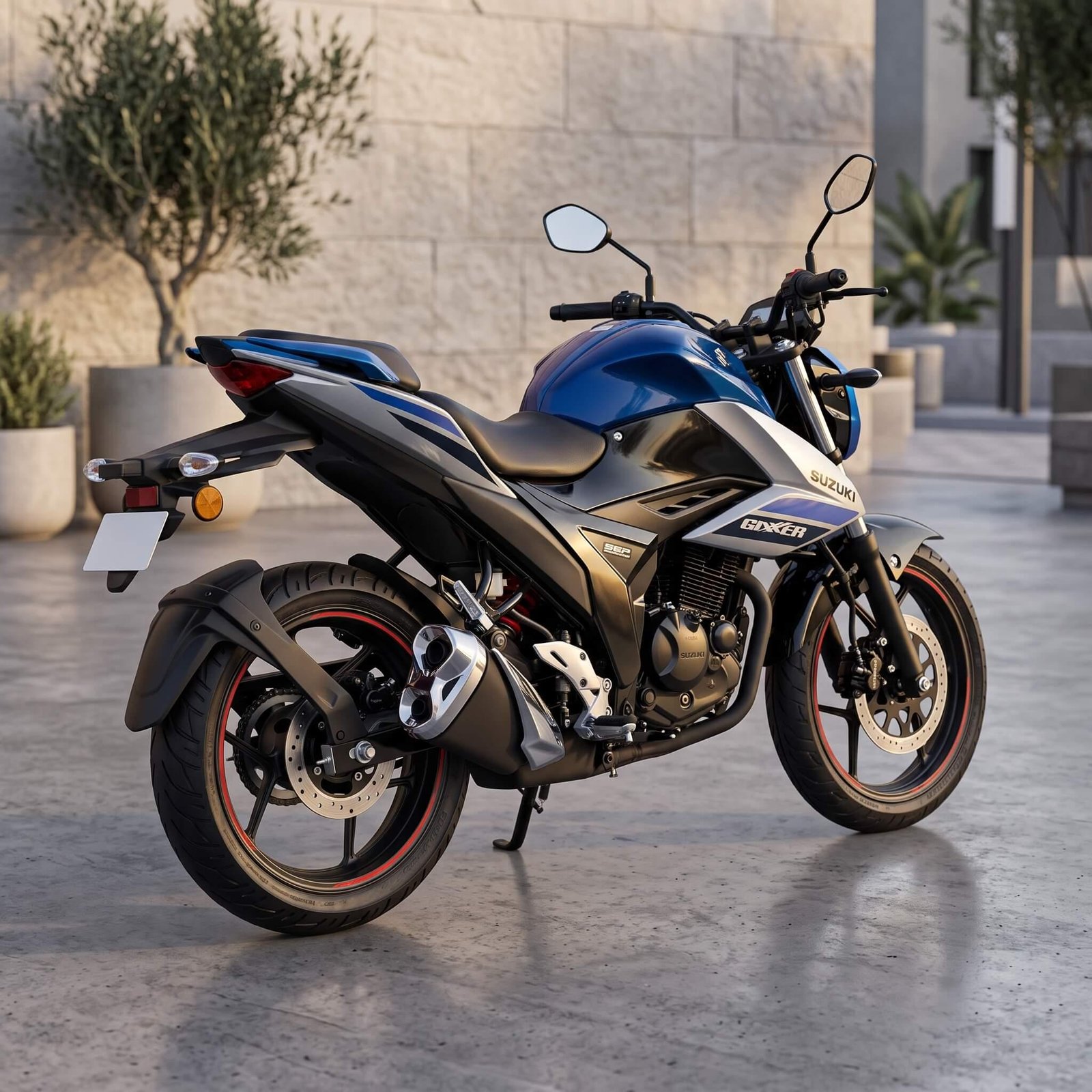 Suzuki Gixxer FI Disc 2026 Blue White 155cc