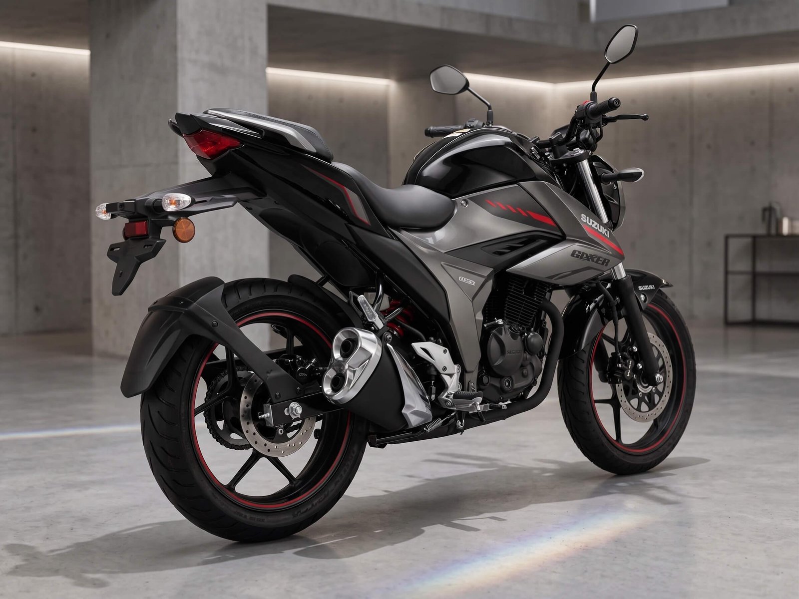 Suzuki Gixxer FI Disc V4 — 155cc, 2026 Black/Grey