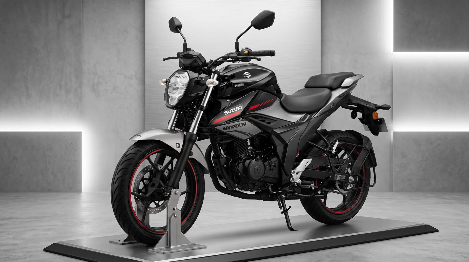 Suzuki Gixxer FI Disc V4 — 155cc, 2026 Black/Grey