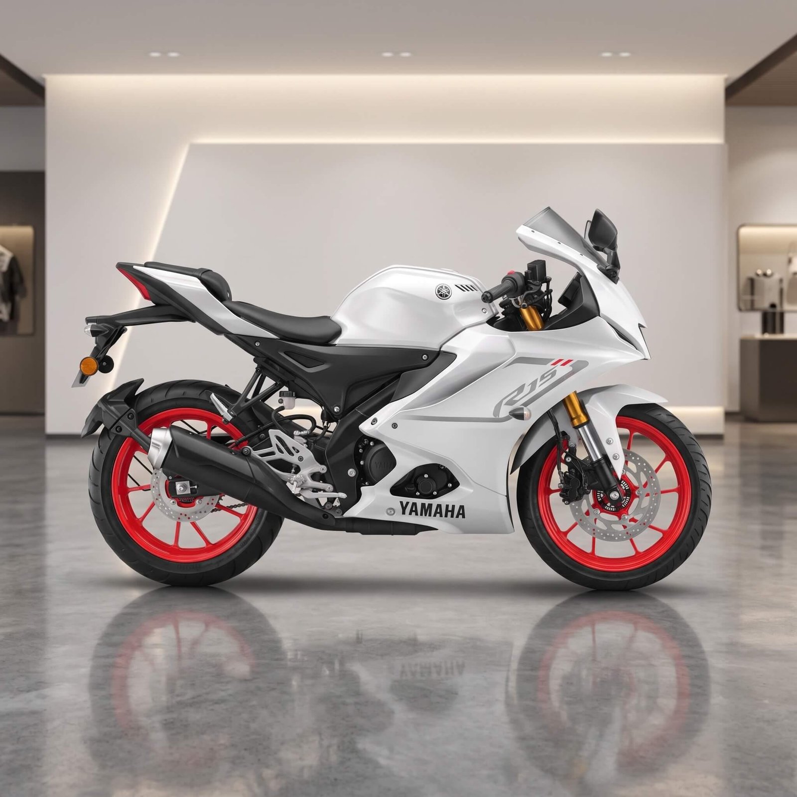 Yamaha R15 V4 R3 Graphics 155cc — 2026 White